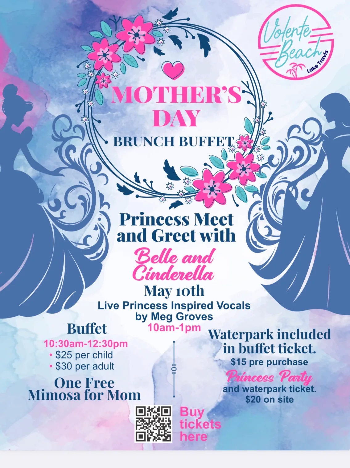 Mothers Day Brunch - Princess Meet and Greet - Live Music - Waterpark Fun
