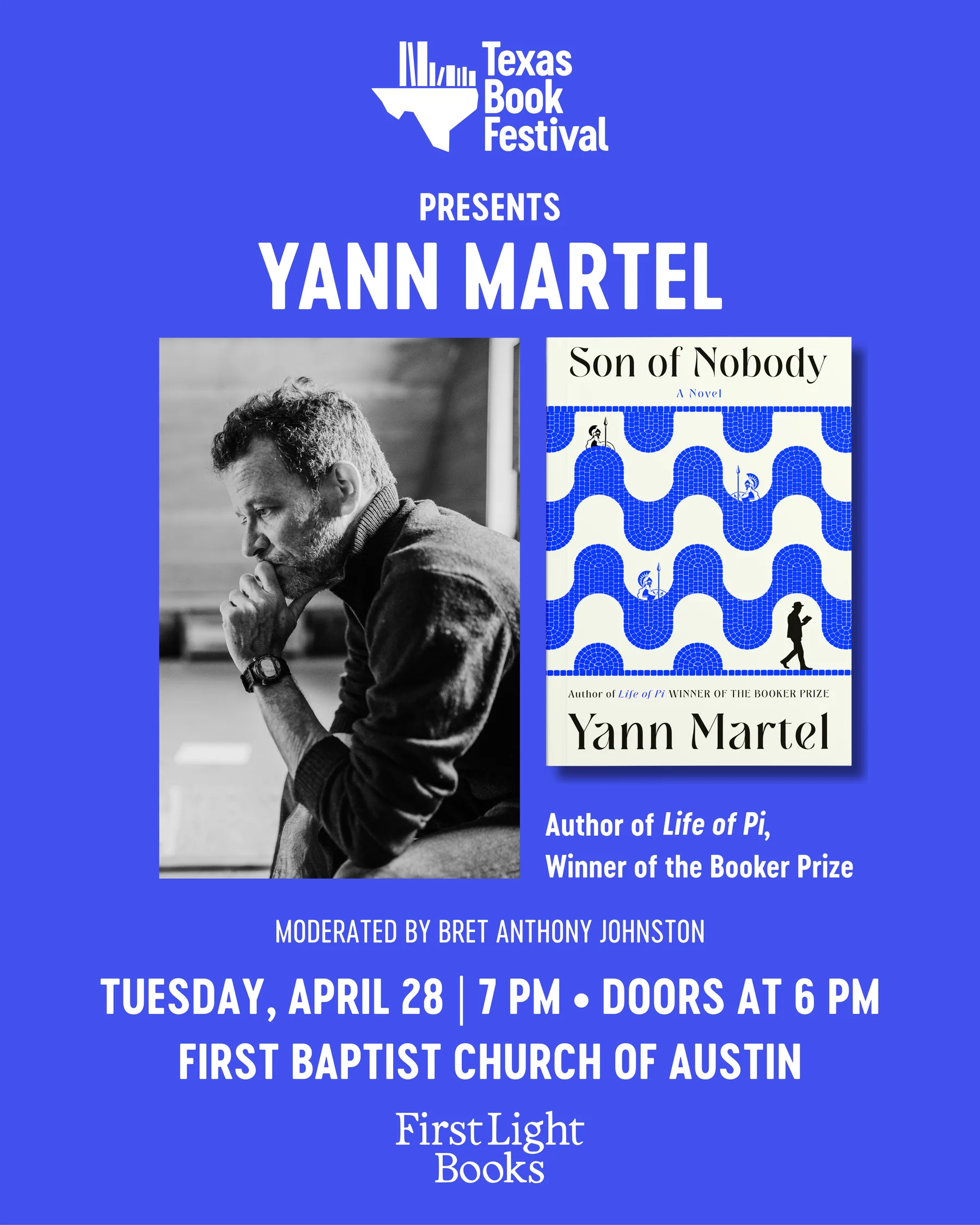 Texas Book Festival Presents Yann Martel: Son of Nobody