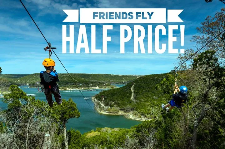 Friends Fly Half Price! in Austin, Texas